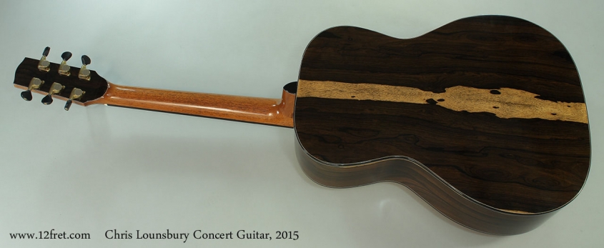 Chris Lounsbury Concert Guitar, 2015 Full Rear View