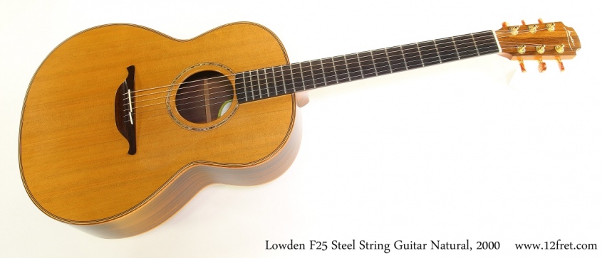 Lowden F25 Steel String Guitar Natural, 2000 Full Front View