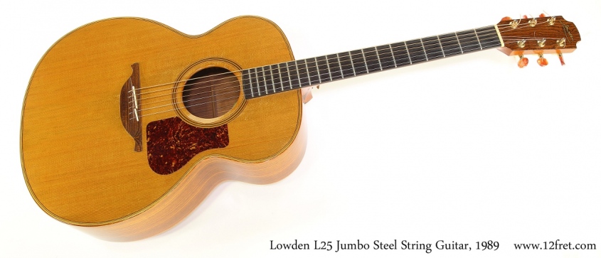 Lowden L25 Jumbo Steel String Guitar, 1989 Full Front View