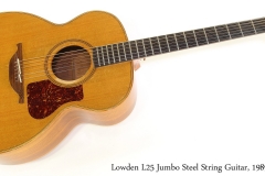 Lowden L25 Jumbo Steel String Guitar, 1989 Full Front View