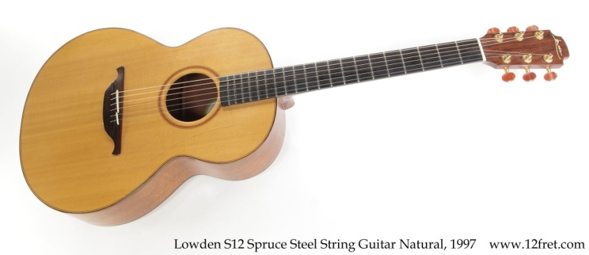 Lowden S12 Spruce Steel String Guitar Natural, 1997 Full Front View