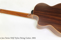 Lowden Jazz Series S25J Nylon String Guitar, 2003   Full Rear View