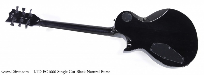 LTD EC1000 Single Cut Black Natural Burst Full Rear View