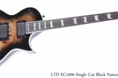 LTD EC1000 Single Cut Black Natural Burst Full Front View