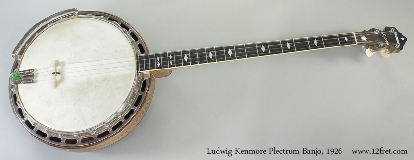 Ludwig Kenmore Plectrum Banjo, 1926 Full Front View