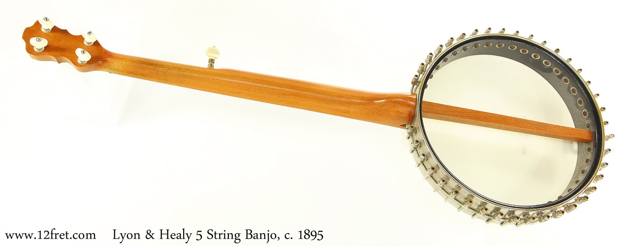 Lyon & Healy 5 String Banjo, c. 1895 Full Rear View