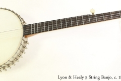 Lyon & Healy 5 String Banjo, c. 1895 Full Front View