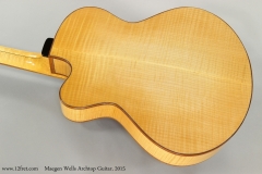 Maegen Wells Archtop Guitar, 2015  Back View