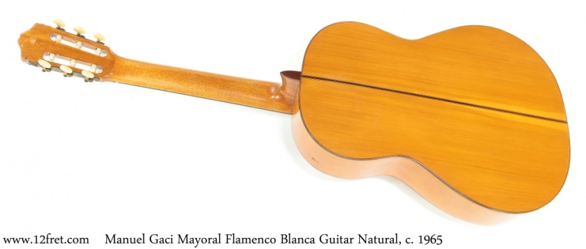 Manuel Gaci Mayoral Flamenco Blanca Guitar Natural, c.1965 Full Front View