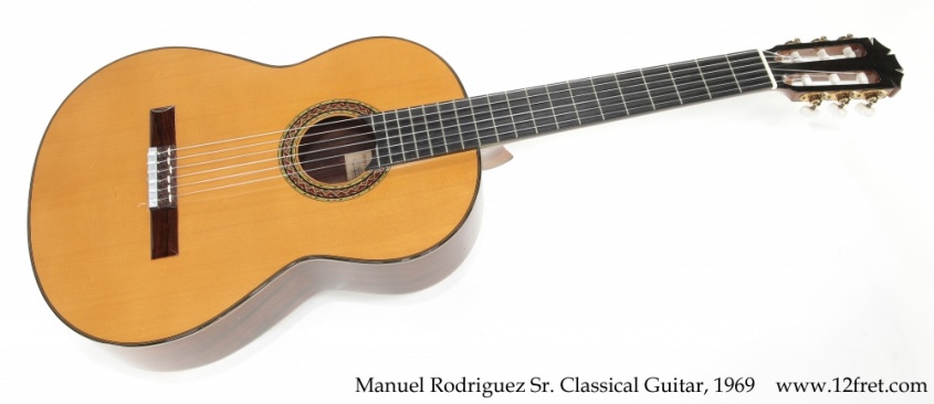 Manuel Rodriguez Sr. Classical Guitar, 1969 Full Front View