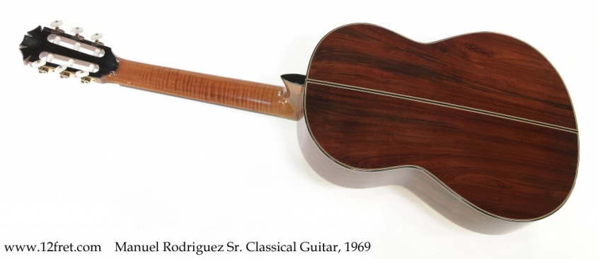 Manuel Rodriguez Sr. Classical Guitar, 1969 Full Rear View