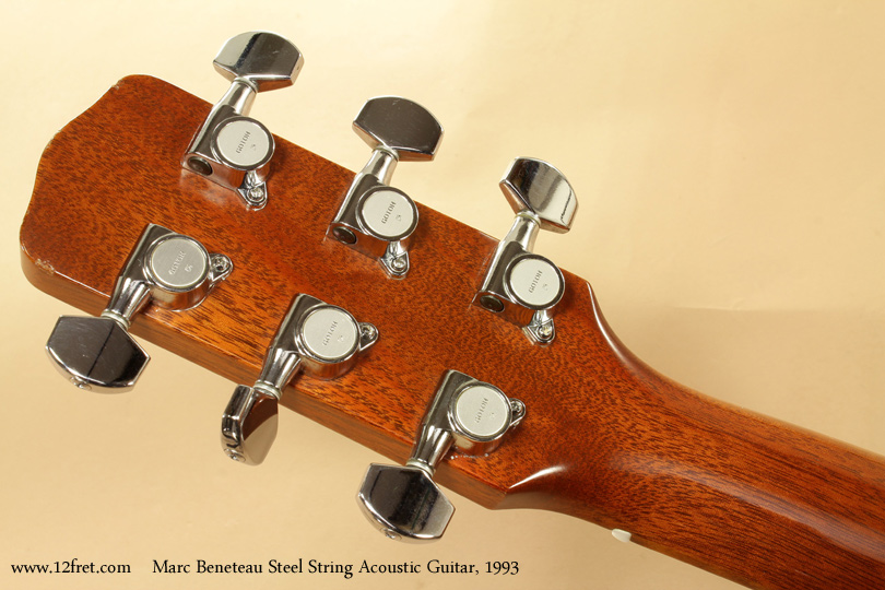 Marc Beneteau Steel String Acoustic 1993 head rear