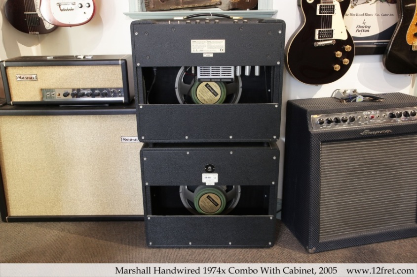 Marshall Handwired 1974x Combo With Cabinet, 2005 Full Rear View