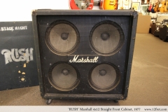 'RUSH' Marshall 4x12 Straight Front Cabinet, 1977 Full Front View