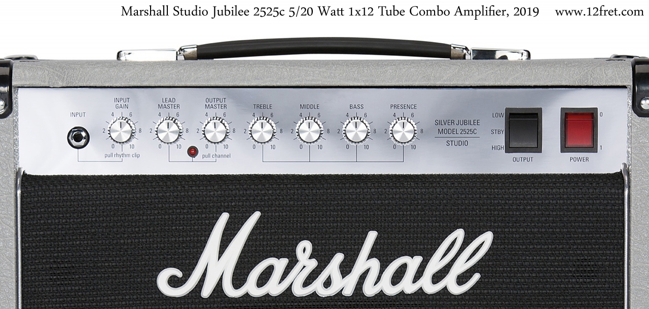 Marshall Silver Jubilee Studio 2525c 5/20 Watt 1x12 Tube Combo Amplifier Front Controls