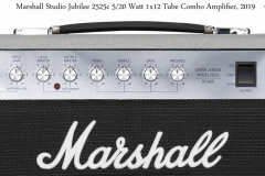 Marshall Silver Jubilee Studio 2525c 5/20 Watt 1x12 Tube Combo Amplifier Front Controls