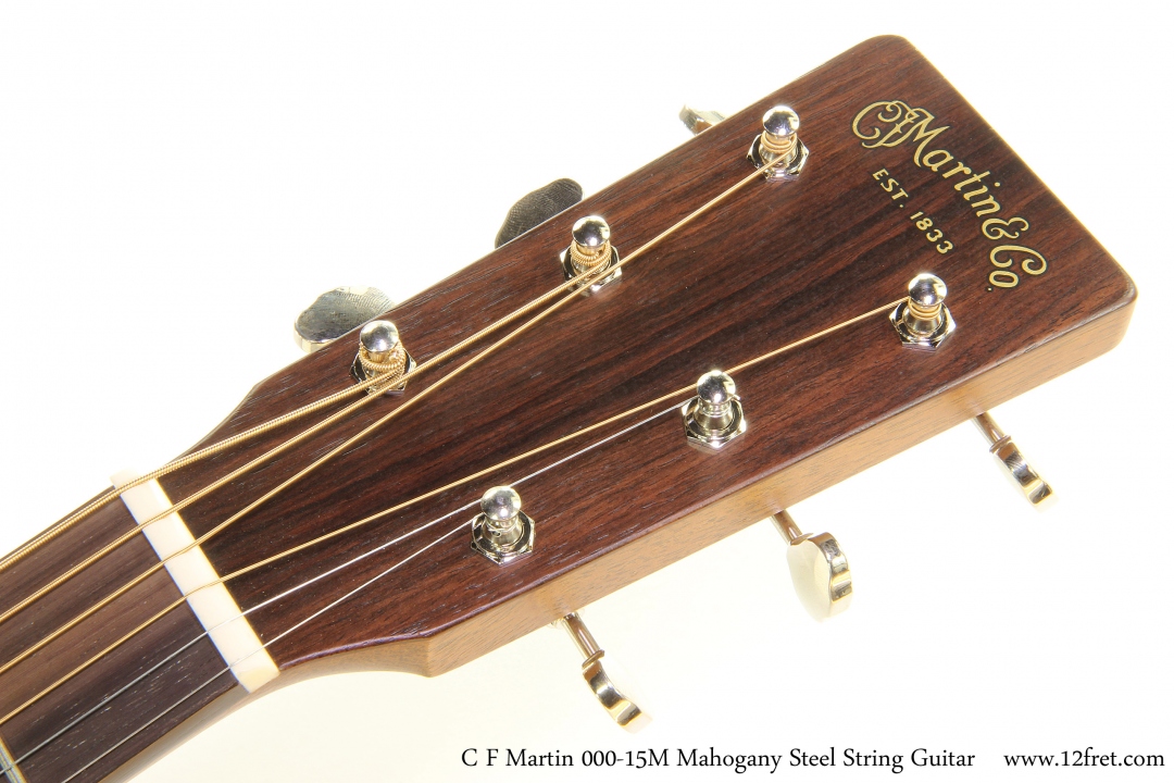 C F Martin 000-15M Mahogany Steel String Guitar Head Front View