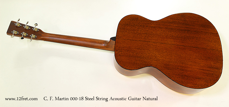 C. F. Martin 000-18 Steel String Acoustic Guitar Natural Full Rear View