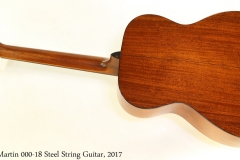 Martin 000-18 Steel String Guitar, 2017 Full Rear View