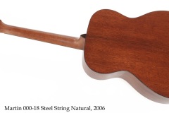 Martin 000-18 Steel String Natural, 2006 Full Rear View