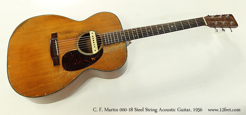 C. F. Martin 000-18 Steel String Acoustic Guitar, 1956 Full Front View