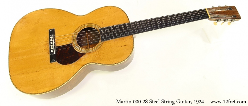 Martin 000-28 Steel String Guitar, 1924 Full Front View