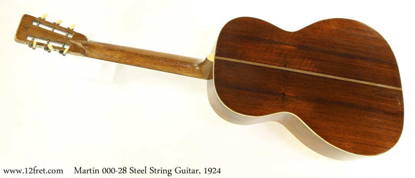Martin 000-28 Steel String Guitar, 1924 Full Rear View