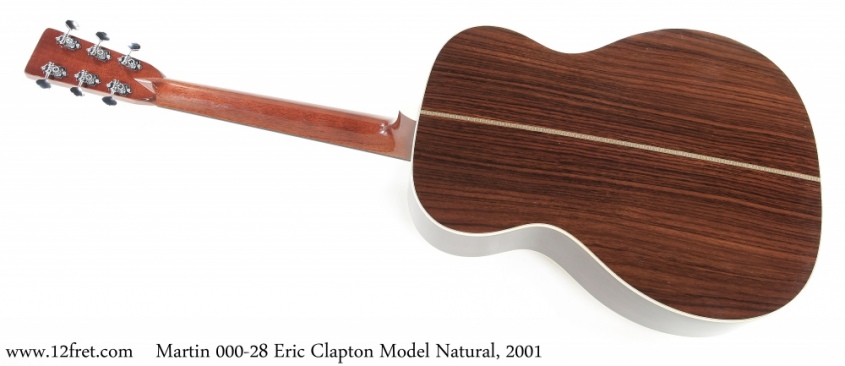 Martin 000-28 Eric Clapton Model Natural, 2001 Full Rear View