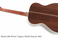 Martin 000-28 Eric Clapton Model Natural, 2001 Full Rear View
