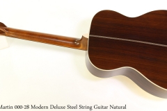 Martin 000-28 Modern Deluxe Steel String Guitar Natural Full Rear View