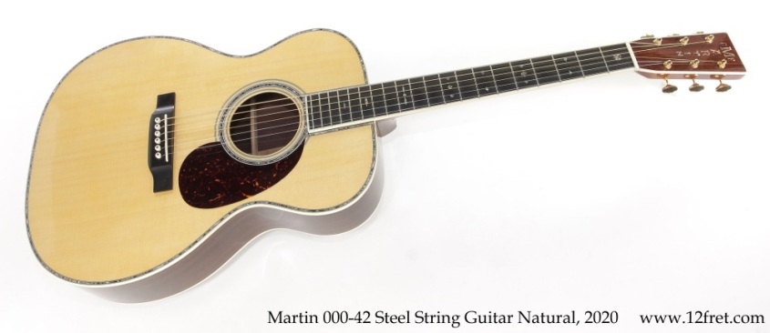 Martin 000-42 Steel String Guitar Natural, 2020 Full Front View