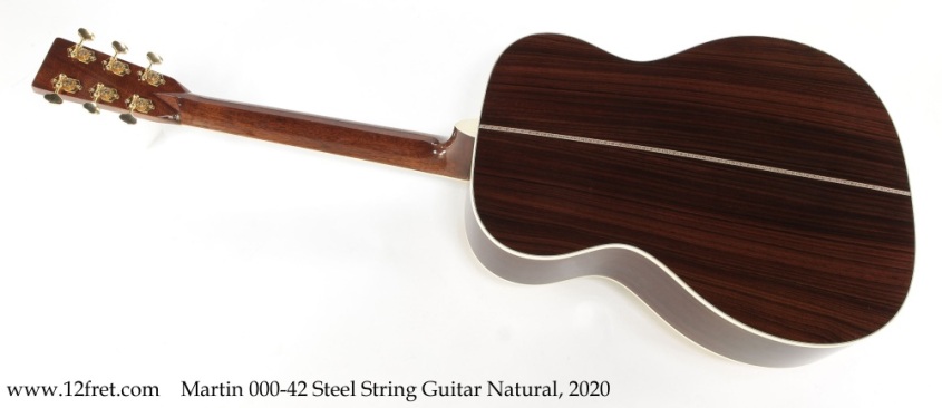 Martin 000-42 Steel String Guitar Natural, 2020 Full Rear View