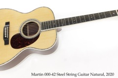 Martin 000-42 Steel String Guitar Natural, 2020 Full Front View