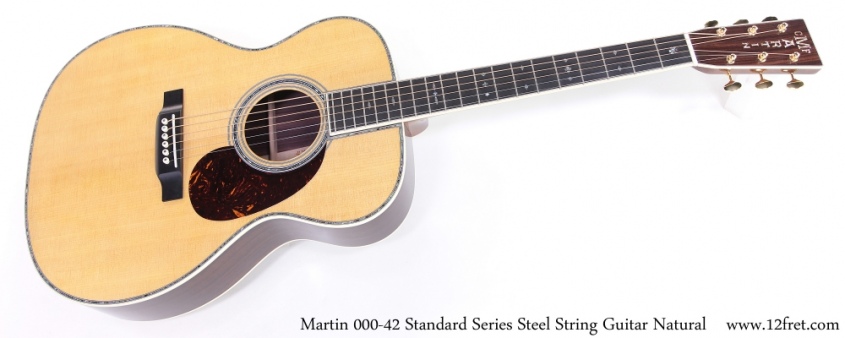 Martin 000-42 Standard Series Steel String Guitar Natural Full Front View