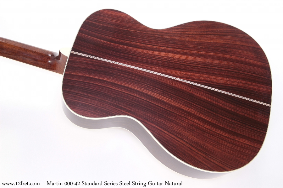 Martin 000-42 Standard Series Steel String Guitar Natural Back View