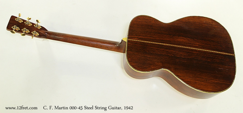 C. F. Martin 000-45 Steel String Guitar, 1942 Full Rear View