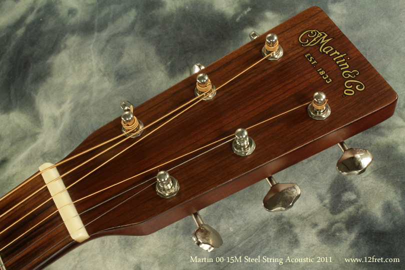 Martin 00-15M Steel String Guitar 2011 head front view