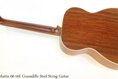 Martin 00-16E Granadillo Steel String Guitar Full Rear View