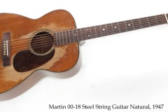 Martin 00-18 Steel String Guitar Natural, 1947 Full Front View