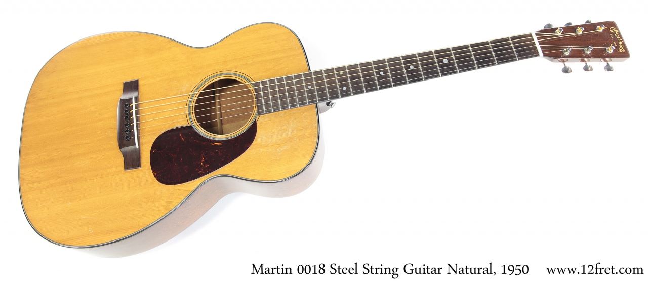 Martin 00-18 Steel String Guitar Natural, 1950 Full Front View