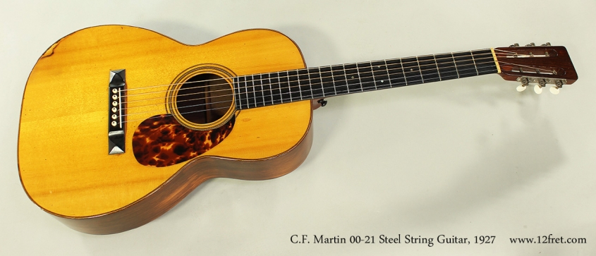 C.F. Martin 00-21 Steel String Guitar, 1927 Full Front View