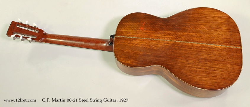 C.F. Martin 00-21 Steel String Guitar, 1927 Full Rear View