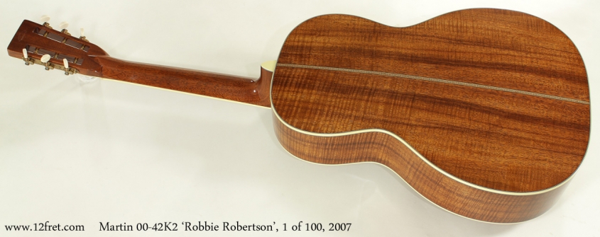 Martin 00-42K2 Robbie Robertson 2007 full rear view