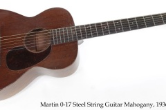 Martin 0-17 Steel String Guitar Mahogany, 1936 Full Front View