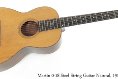 Martin 0-18 Steel String Guitar Natural, 1917 Full Front View