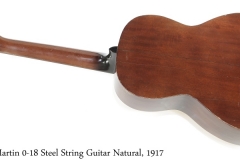 Martin 0-18 Steel String Guitar Natural, 1917 Full Rear View