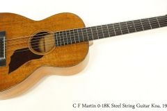 C F Martin 0-18K Steel String Guitar Koa, 1930   Full Front View