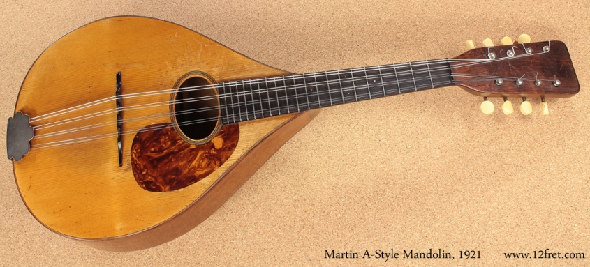 1921 Martin A-Style Mandolin full front view