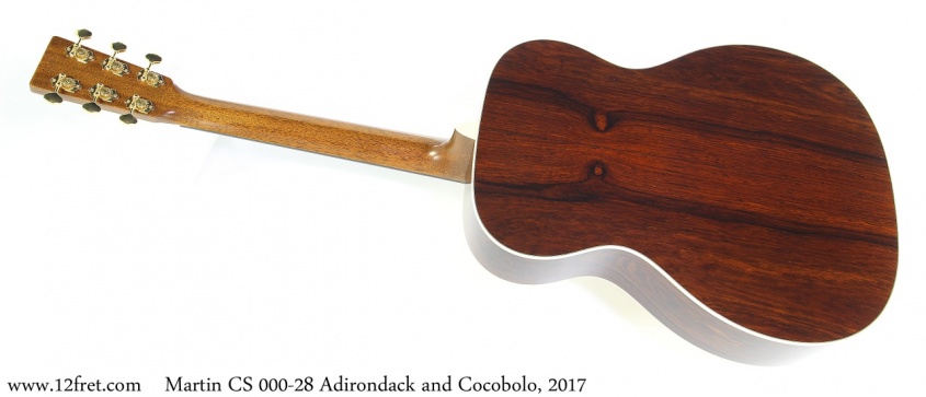 Martin CS 000-28 Adirondack and Cocobolo, 2017 Full Rear View