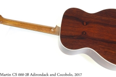 Martin CS 000-28 Adirondack and Cocobolo, 2017 Full Rear View